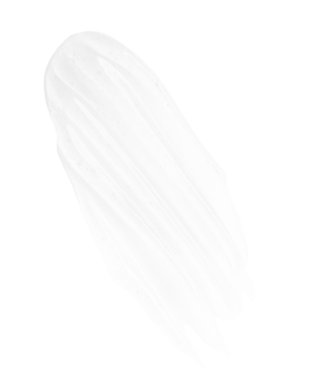 Macro swatch of the lightweight white Hyaluronic Acid Eye Serum streak on white background.