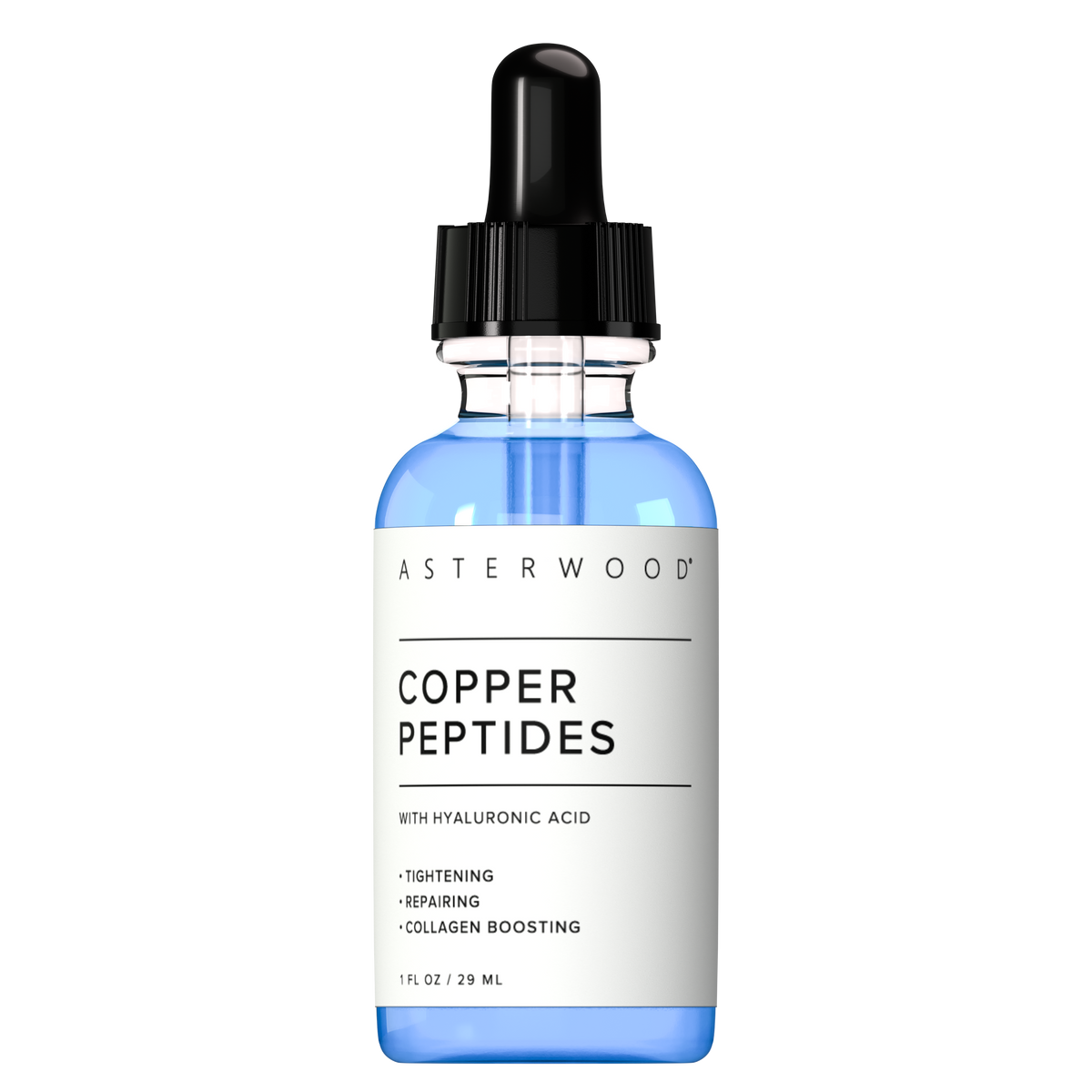 Copper Peptides Serum (GHK-Cu) - 0.10% Pure Formula | Asterwood Copper Peptides Serum (GHK-Cu) - 0.10% Pure Formula | Asterwood
