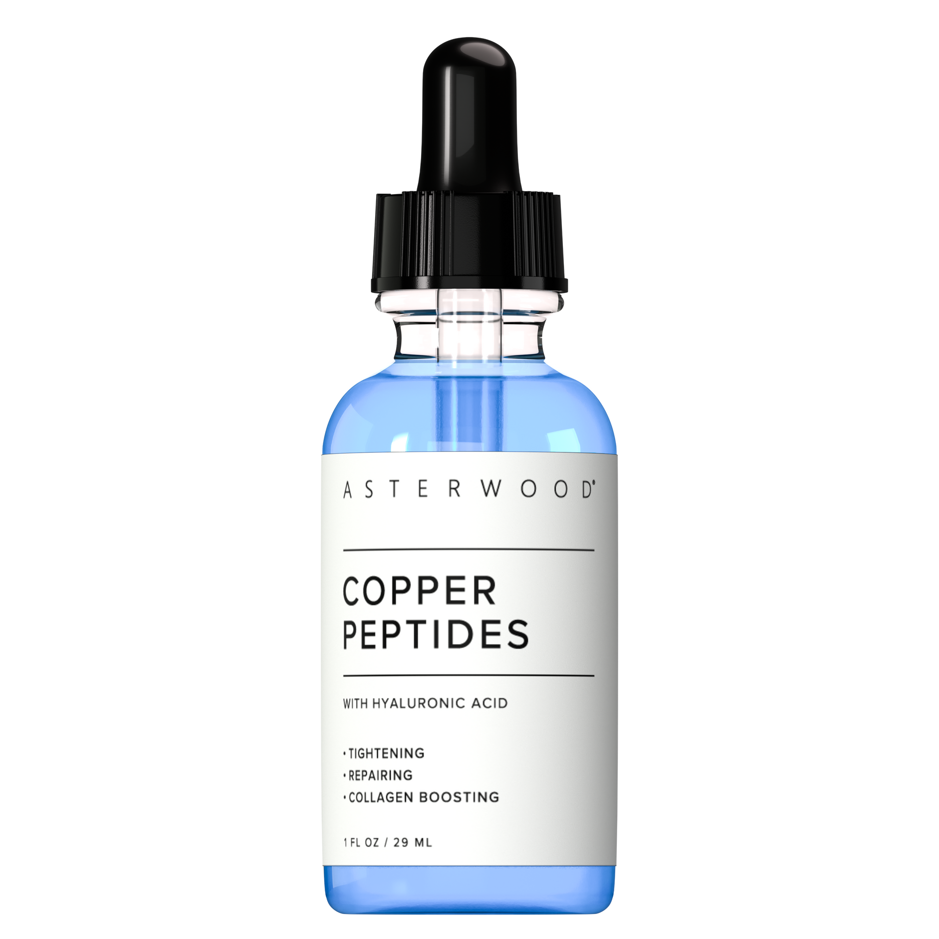 Copper Peptides Serum (GHK-Cu) - 0.10% Pure Formula | Asterwood Copper Peptides Serum (GHK-Cu) - 0.10% Pure Formula | Asterwood