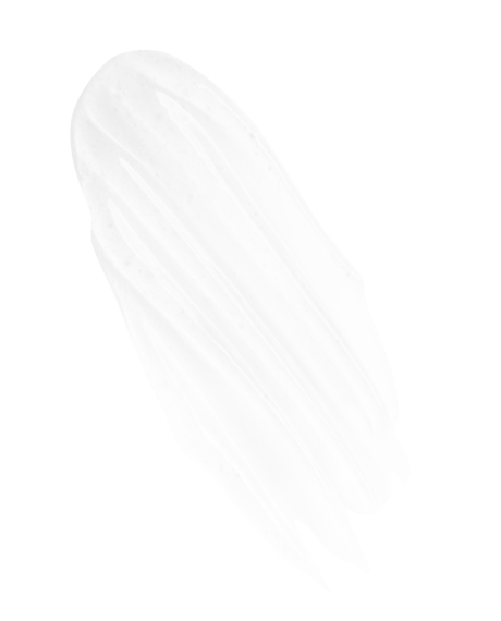 Macro swatch of the lightweight white Hyaluronic Acid Eye Serum streak on white background.