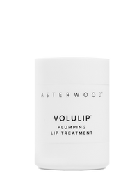 Asterwood Volulip Plumping Lip Treatment white twist-base tube on white, label reads plumping lip treatment.